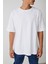 Beyaz Basicoversize Bisiklet Yaka Kısa Kollu T-Shirt 3
