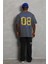 Unisex Oversize Baskılı Bisiklet Yaka T-Shirt - Füme 3