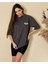 Kadın Füme Hope Baskılı Oversize T-Shirt 2