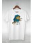 Beyaz Uyku Tulumlu Garfıeld Illustrasyon Çizim Tshirt 1