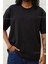 Unisex 3'lü Oversize Basic T-Shirt (Siyah-Beyaz-Mavi) 4