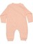 Kız Bebek Somon Çiçek Desenli Raporlu Çıt Çıtlı Tulum - 1014835 2