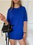 Unısex Düz Renk Basic Oversize Pamuklu Örme Kısa Kollu Bol Kalıp Tshirt 1
