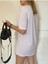 Unısex Düz Renk Basic Oversize Pamuklu Örme Kısa Kollu Bol Kalıp Tshirt 1
