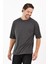 Pamuk Bisiklet Antrasit Gri Oversize T-Shirt 1