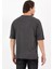 Pamuk Bisiklet Antrasit Gri Oversize T-Shirt 4