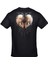Unisex Siyah Kurukafa Kalp Ön Arka Baskılı Tshirt 2