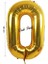 Folyo Balon 0 Rakamı Helyum Balon 36 cm Gold Renk - 0 Yaş Balonu - 0 Rakam Balon - 16 Inch 1