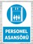 Personel Asansörü - Uyarı Tabela Levhası 24X34 cm Polikarbon 1