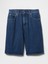 Kadın Mavi 11" Mid Rise Longline Denim Şort 3
