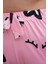 Kadın Yüksek Bel Baskılı Yumuşak Dokulu Milans Yazlık Pijama Altı Pembe 5