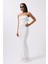 Straplez Dantel Maxi Elbise 3