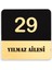 Gold Pleksi Yazılı Siyah Mdf Kapı Numarası Panosu – Modern Kapı Tabelası 1