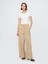 Kadın Bej Mid Rise Ultrasoft Easy Baggy Jean Pantolon 1