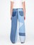 Kız Çocuk Mavi Low Rise Stride Patchwork Jean Pantolon 4
