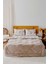 Bej Kelebek Loura Çift Kişilik Çift Taraflı Lüx Wellsoft Yorgan Seti 195x215 cm 2