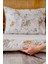 Bej Kelebek Loura Çift Kişilik Çift Taraflı Lüx Wellsoft Yorgan Seti 195x215 cm 4