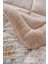 Bej Kelebek Loura Çift Kişilik Çift Taraflı Lüx Wellsoft Yorgan Seti 195x215 cm 5