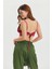 Bağcıklı Sırtı Açık Ayarlanabilir Crop Bluz 5