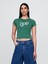 Kadın Yeşil Gap Logo T-Shirt 1