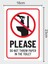 Please Do Not Throw Paper In The Toılet - Uyarı Tabela Levhası 24X34 cm Polikarbon 2
