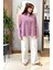 Oversize Geniş Kesim %100 Pamuk Kadın Kırmızı Piti Kareli Gömlek. 3