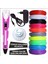 Pembe Renk 3D Kalem + 10 Renk Toplam 50 Metre Pla Filament + Şablon 1