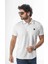 Polo Yaka Omzu Çizgili Armalı Düğmeli T-SHIRT-6275 3