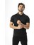 Polo Yaka Düğmeli Cepli Düz Renk T-SHIRT-6288 1