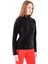 Camila Kadın Yarım Fermuarlı Ince Polar Sweatshirt Siyah 2