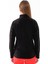 Camila Kadın Yarım Fermuarlı Ince Polar Sweatshirt Siyah 4