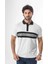 Büyük Beden Polo Yaka Düğmeli Ortası Çizgili T-SHIRT-6320 1