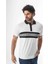 Büyük Beden Polo Yaka Düğmeli Ortası Çizgili T-SHIRT-6320 3
