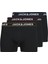 Jack Jones Erkek 3 Lü Siyah Renkli Kemer Pamuklu Boxer 12286183 1