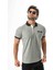 Polo Yaka Düğmeli Cepli Viskon Kumaş Erkek T-SHIRT-AR-1009 2