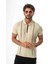 Polo Yaka Yarım Fermuarlı Çizgi Desenli Triko T-SHIRT-TY-1311 1