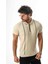 Polo Yaka Yarım Fermuarlı Çizgi Desenli Triko T-SHIRT-TY-1311 3