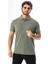 Polo Yaka Düğmeli Erkek Keten T-SHIRT-KT-1001 2