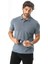 Regular Fit Polo Yaka Düğmeli Armalı Keten T-SHIRT-KT-1003 2