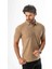 Regular Fit Polo Yaka Düğmeli Armalı Keten T-SHIRT-KT-1003 2