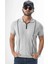 Polo Yaka Yarım Fermuarlı Çizgi Desenli Triko T-SHIRT-TY-1311 1