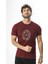 Bisiklet Yaka Baskılı Pamuklu Erkek T-SHIRT-MSL-2263 1