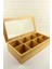 8 Bölmeli Bambu Poşet Çay Kutusu 20X30 cm Çok Amaçlı Organizer Kutu 1