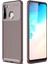 Samsung Galaxy A21 Kılıf Karbon Kapak - Kahverengi Yktsn 1