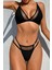 - Kadın Siyah File Detaylı Özel Bikini Takımı 1
