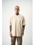 Erkek Revival Baskılı Oversize T-Shirt Bej 1