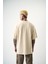 Erkek Revival Baskılı Oversize T-Shirt Bej 3