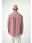 Erkek Çizgili Uzun Kol Oversize Gömlek Bordo 3