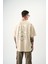 Erkek Eight Baskılı Oversize T-Shirt Bej 1
