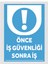 Önce Iş Güvenliği Sonra Iş - Uyarı Tabela Levhası 24X34 cm Polikarbon 1